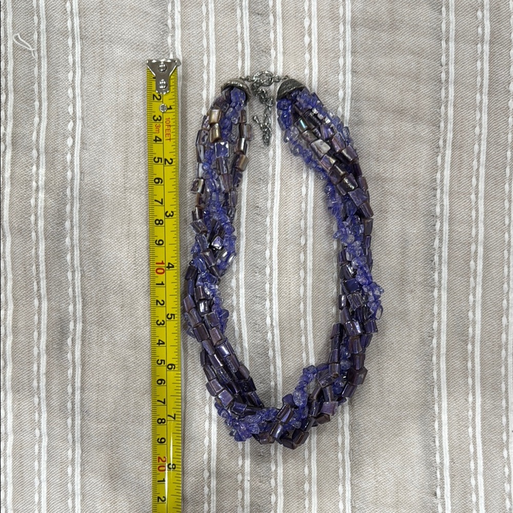 Elegant Purple Beaded Necklace